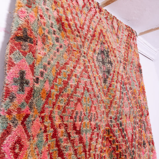 Vintage Moroccan Boujad Rug – Handwoven Wool Berber Carpet