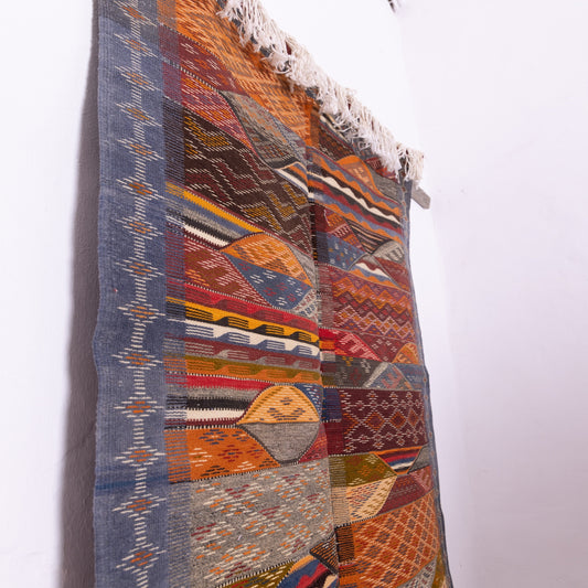 Authentic Handwoven Moroccan Akhnif Rug – Vintage Berber Wool Tapestry