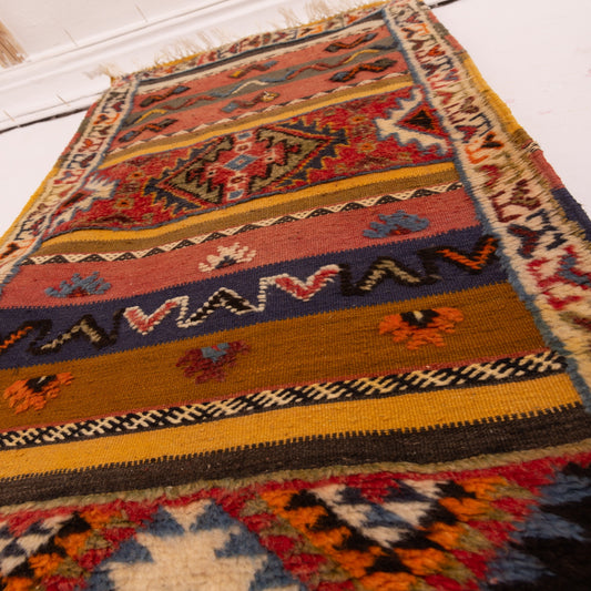 Moroccan Corridor Rug - Handwoven Berber Runner - Traditional Artisan Craft