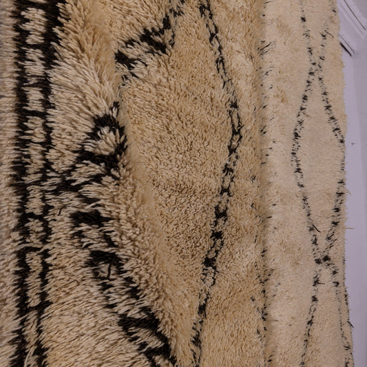 Authentic Handmade Moroccan Berber Rug - Vintage Beni Ourain Wool Rug - Large Bohemian Area Rug - Soft & Luxurious Tribal Carpet