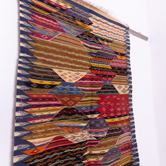 Authentic Moroccan Akhnif Rug – Handwoven Geometric Beauty