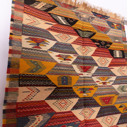 Vintage Moroccan Akhnif Rug – Handmade Berber Wool Carpet