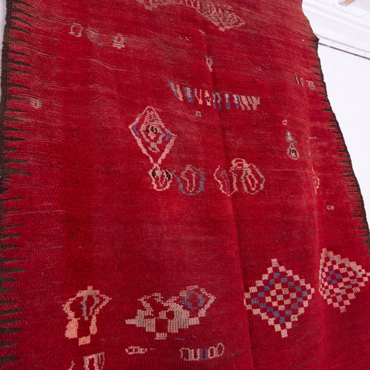 Vintage Moroccan Rehamna Rug – Handwoven Berber Wool Rug