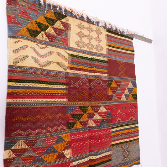 Handwoven Moroccan Akhnif Rug – Vintage-Inspired Bohemian Decor
