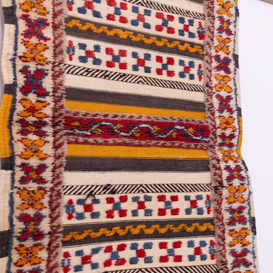 Handwoven Moroccan Akhnif Rug – Tribal Wool & Cotton Tapestry