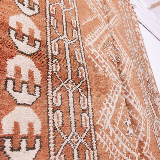 Rare Vintage Zamour Rug - Handwoven Moroccan Berber Carpet - Tribal Geometric Wool Rug - Rustic Bohemian Decor - Collectible Handmade Rug