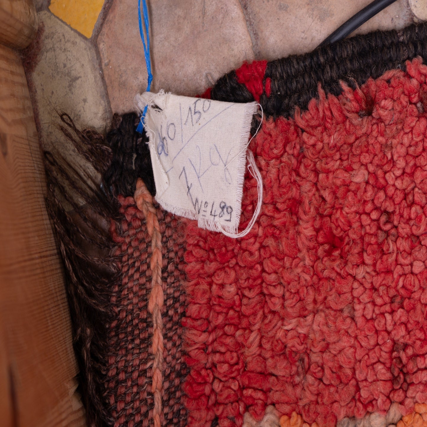 Vintage Rehamna Moroccan Rug – Handwoven Wool & Goat Wool Tribal Carpet ; 8,53 ft / 4,92 ft