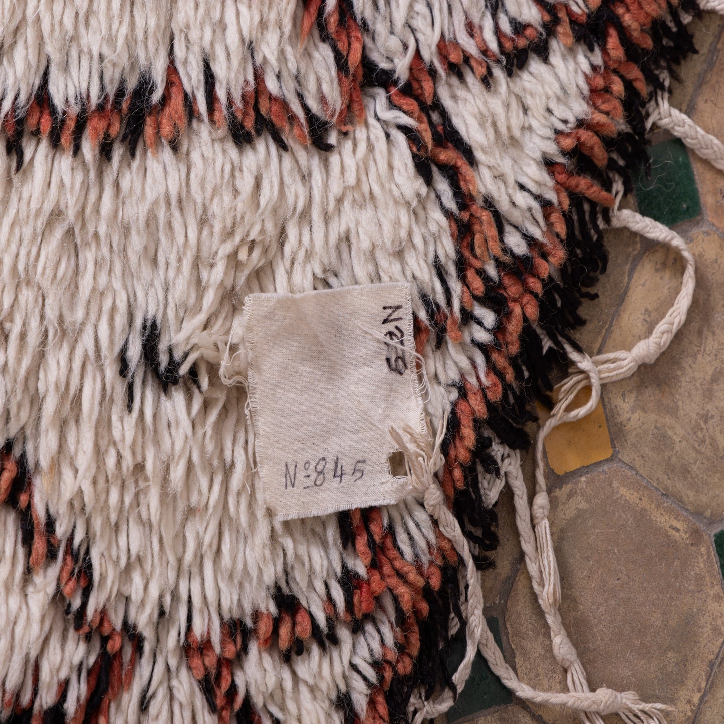 Authentic Vintage Moroccan Beni Ourain Rug | Handwoven Wool Berber Carpet ; 10,17 ft / 6,23 ft