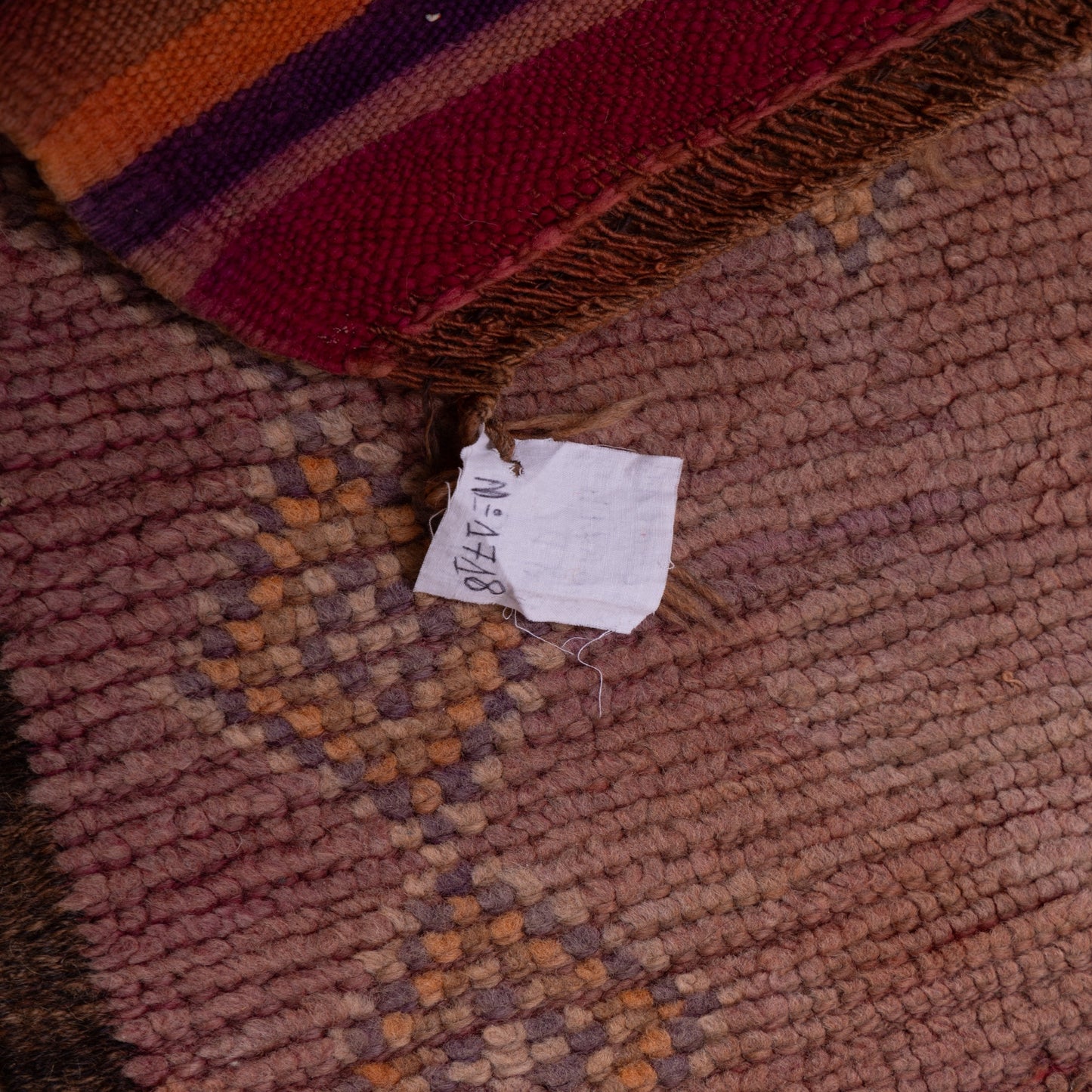 Vintage Moroccan Rehamna Rug – Handwoven Berber Tribal Beauty ; 11,98 ft / 4,76