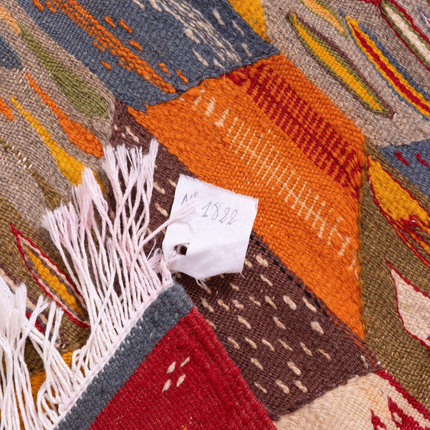 Authentic Moroccan Akhnif Rug β Handwoven Wool & Cotton Vintage-Inspired Kilim ; 6,73 ft / 3,44 ft