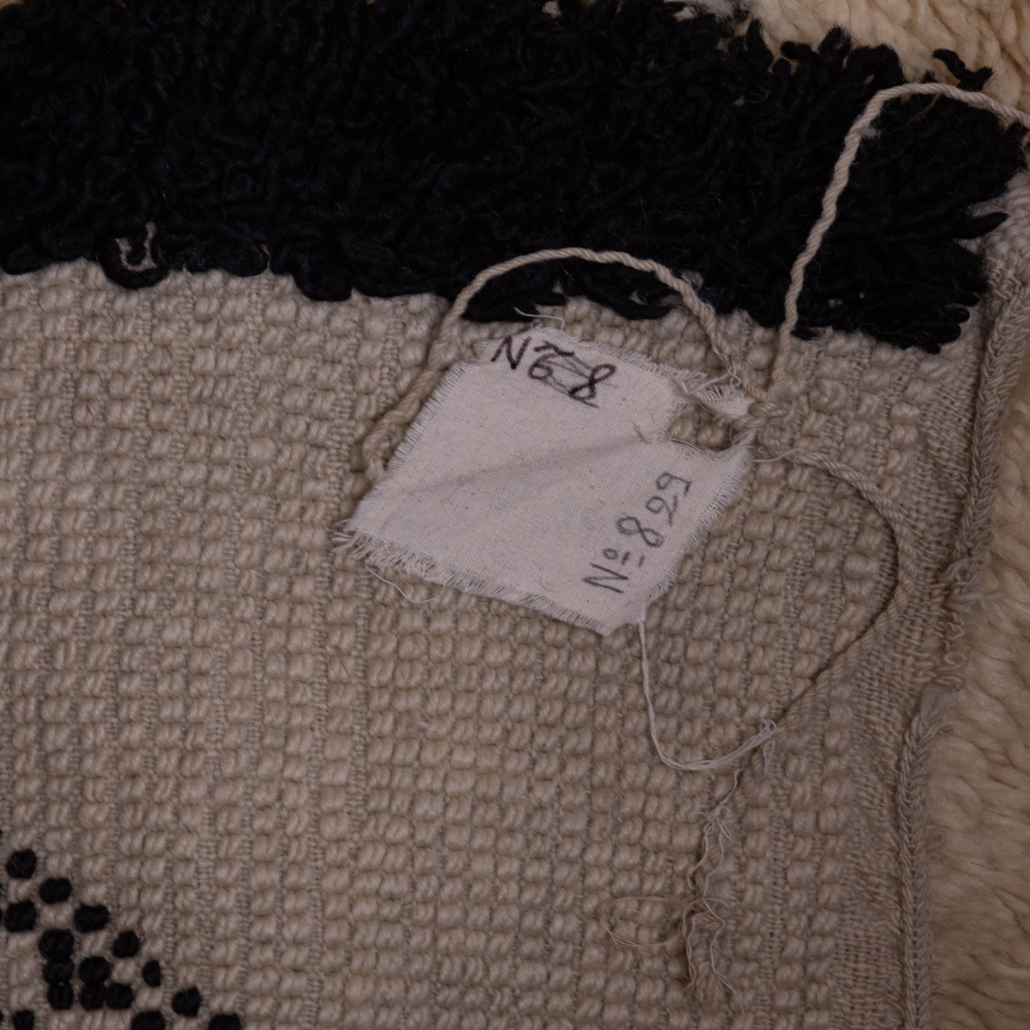 Handmade Moroccan Beni Ourain Rug | Authentic Berber Wool Carpet | Timeless Diamond Lattice Design ; 11,15 ft / 6,56 ft