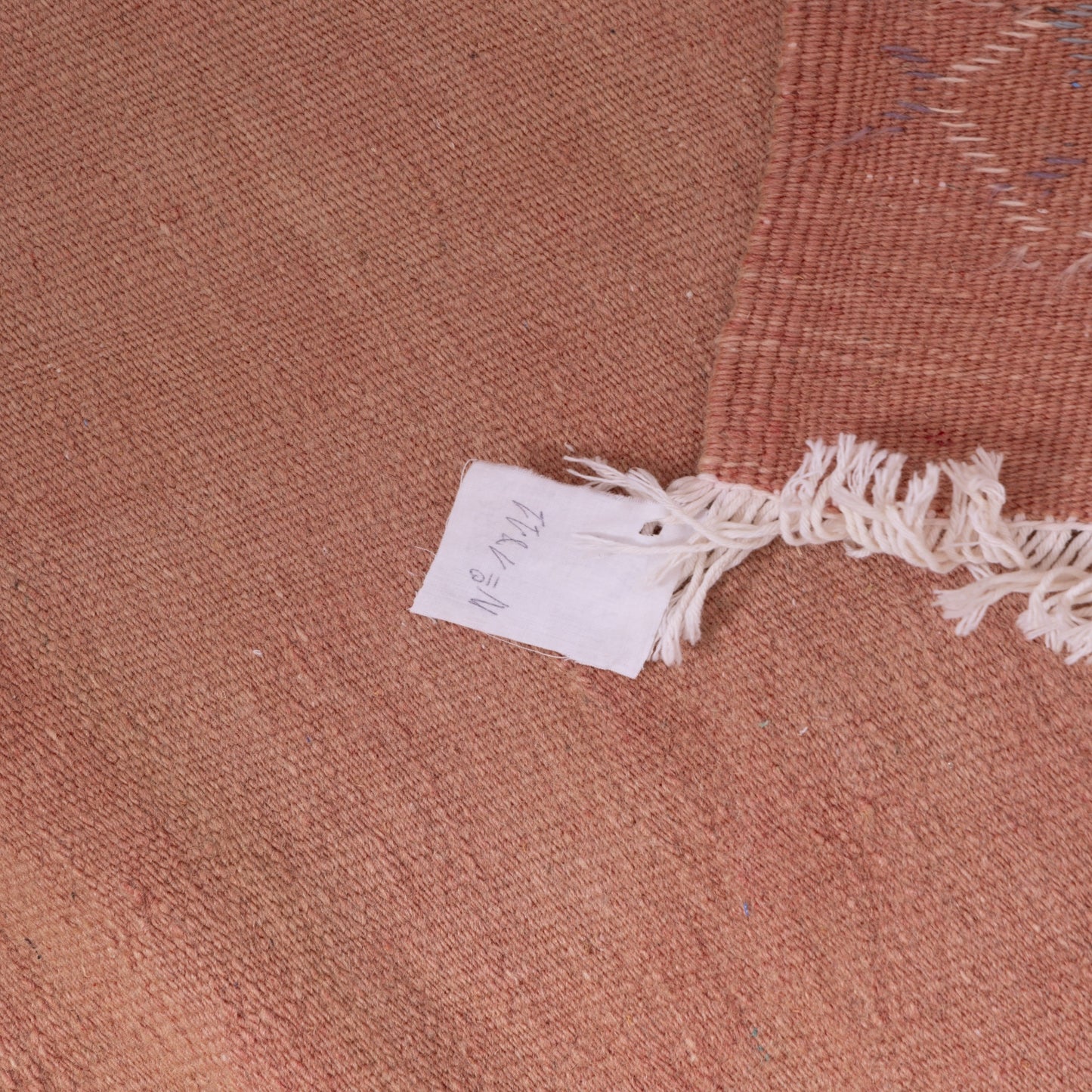 Handwoven Moroccan Akhnif Rug – Soft Terracotta Berber Wool Carpet ; 9,84 ft / 6,23 ft