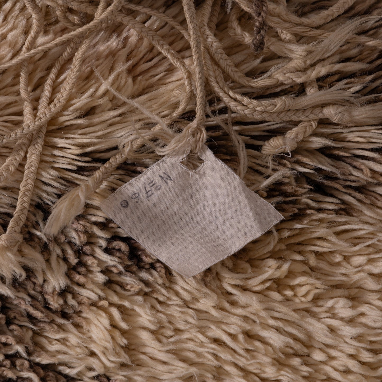 Vintage Moroccan Beni Ourain Rug | Handwoven Wool Berber Carpet | Authentic Tribal Design ; 12,63 ft / 6,56 ft