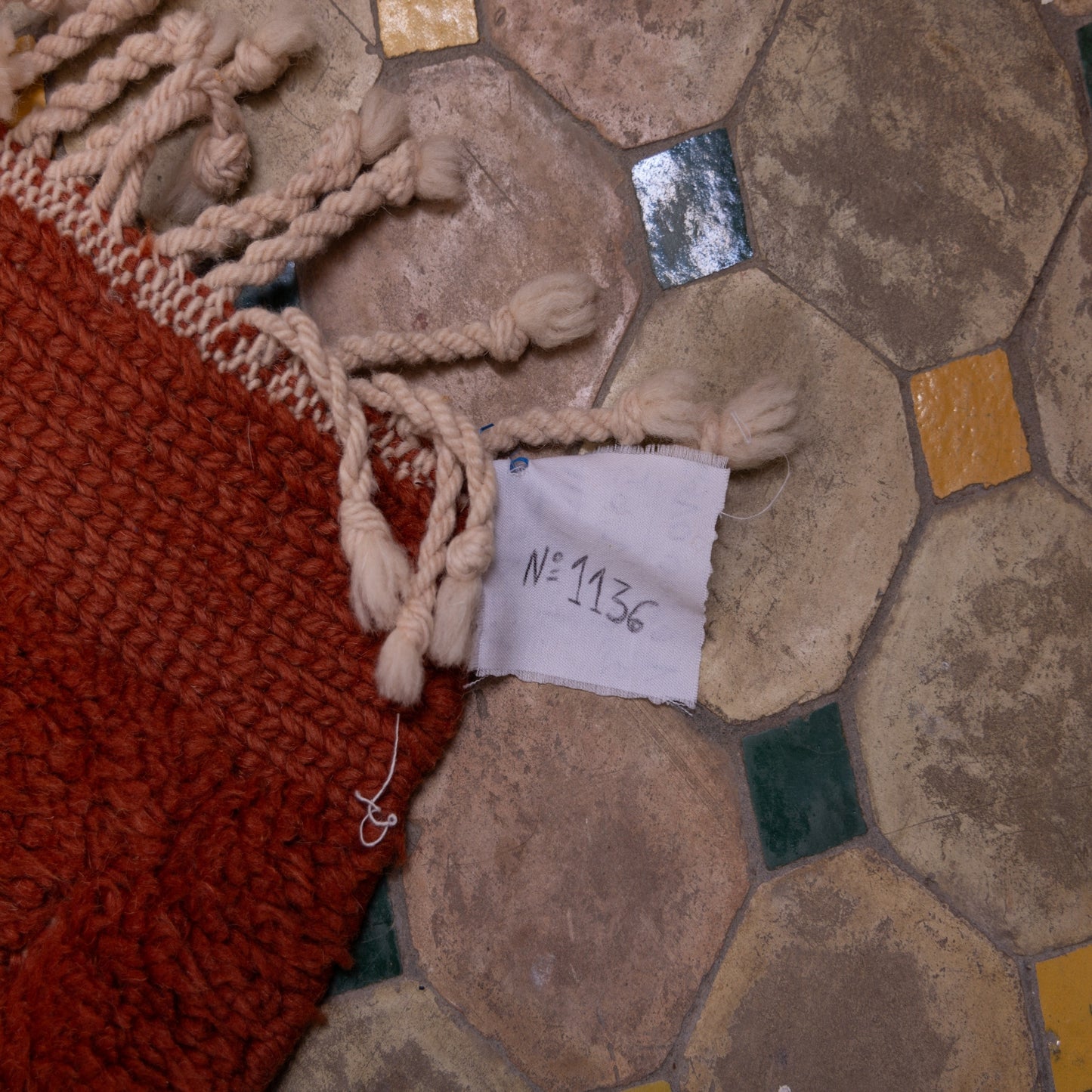 Handmade Mrirt Rug – 100% Wool Moroccan Berber Carpet – Deep Terracotta Textured Wool Rug – Luxury Boho & Modern Home Decor