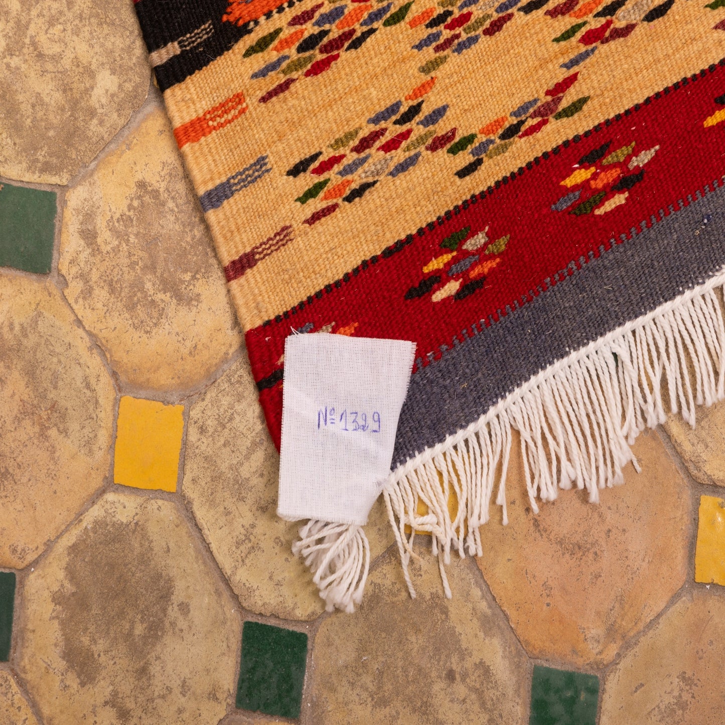 Moroccan Corridor Rug - Handwoven Runner - Geometric Patchwork Design