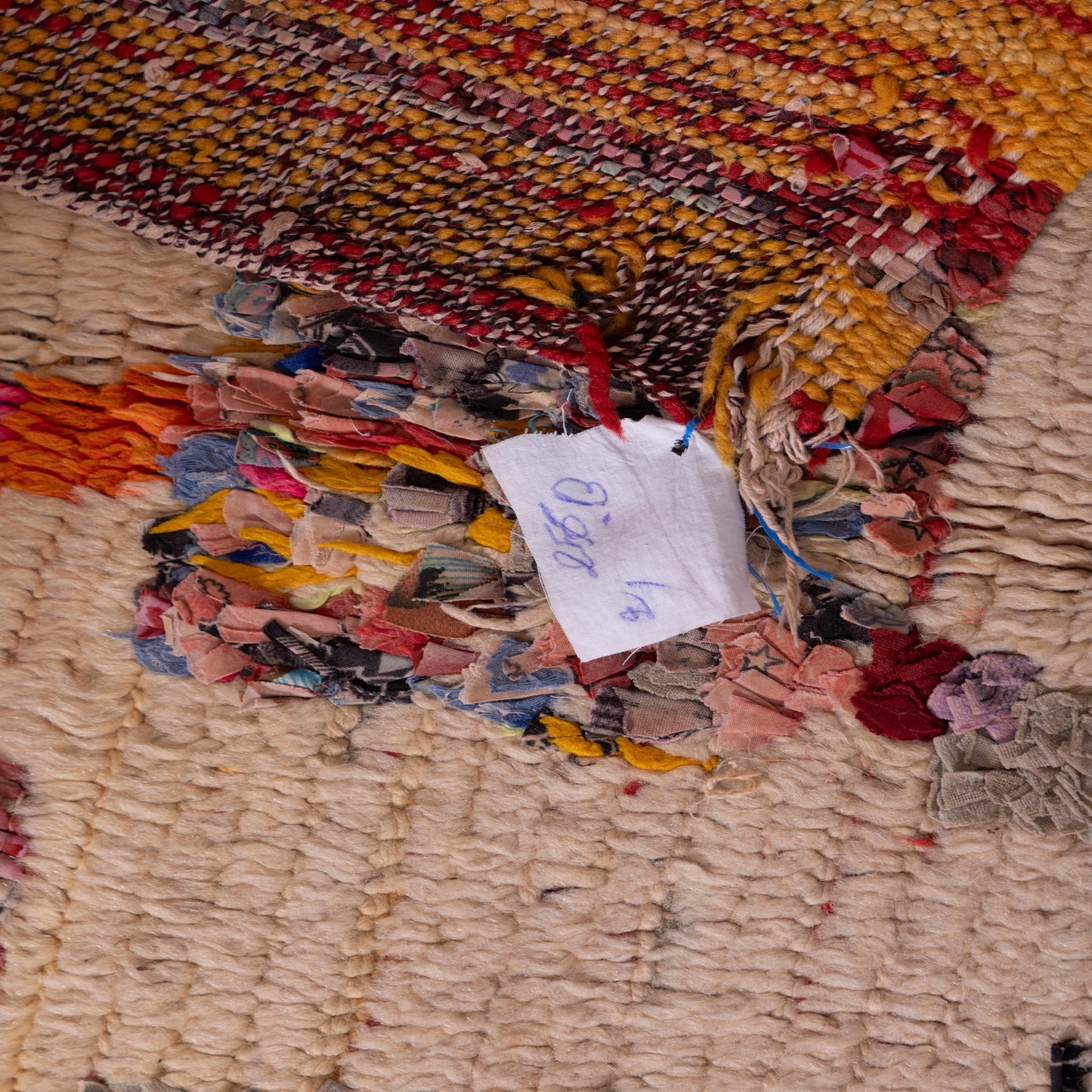 Vintage Azilal Moroccan Rug - Handwoven Wool Runner with Tribal Symbols - Abstract Boho Hallway Carpet