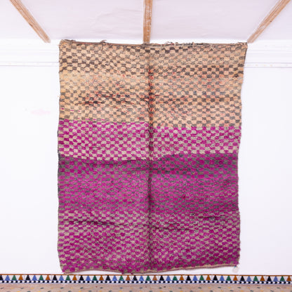 Vintage Moroccan Talsint Rug | Handwoven Wool Checkerboard Carpet ; 10,17 ft / 6,23 ft