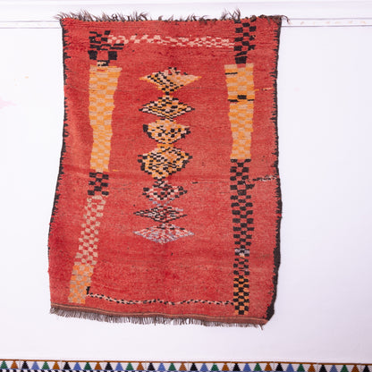 Vintage Rehamna Moroccan Rug – Handwoven Wool & Goat Wool Tribal Carpet ; 8,53 ft / 4,92 ft