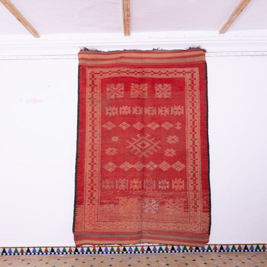 Vintage Moroccan Rehamna Rug – Handwoven Berber Wool Rug