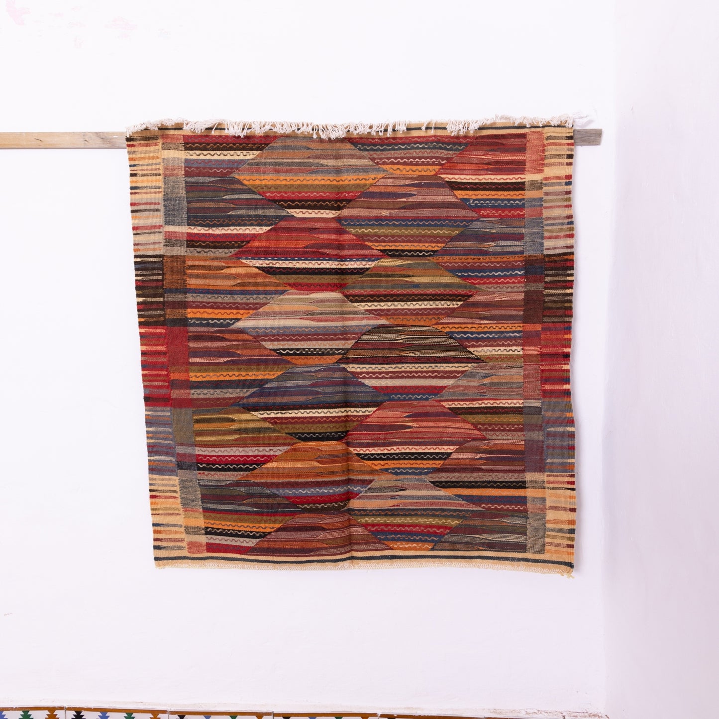 Handmade Moroccan Akhnif Rug – Authentic Berber Wool Carpet ; 4,92 ft / 3,61 ft