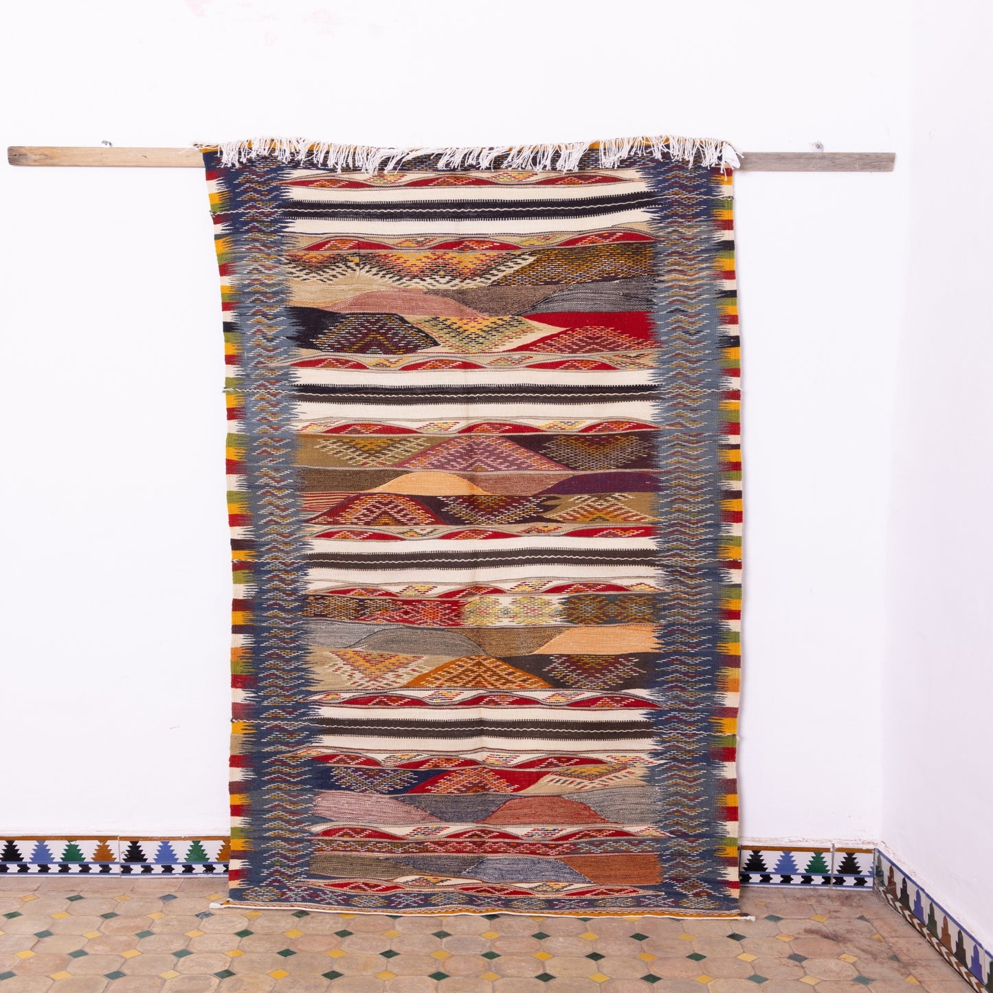 Handmade Moroccan Akhnif Rug – Authentic Berber Wool Carpet ; 7,22 ft / 3,61 ft