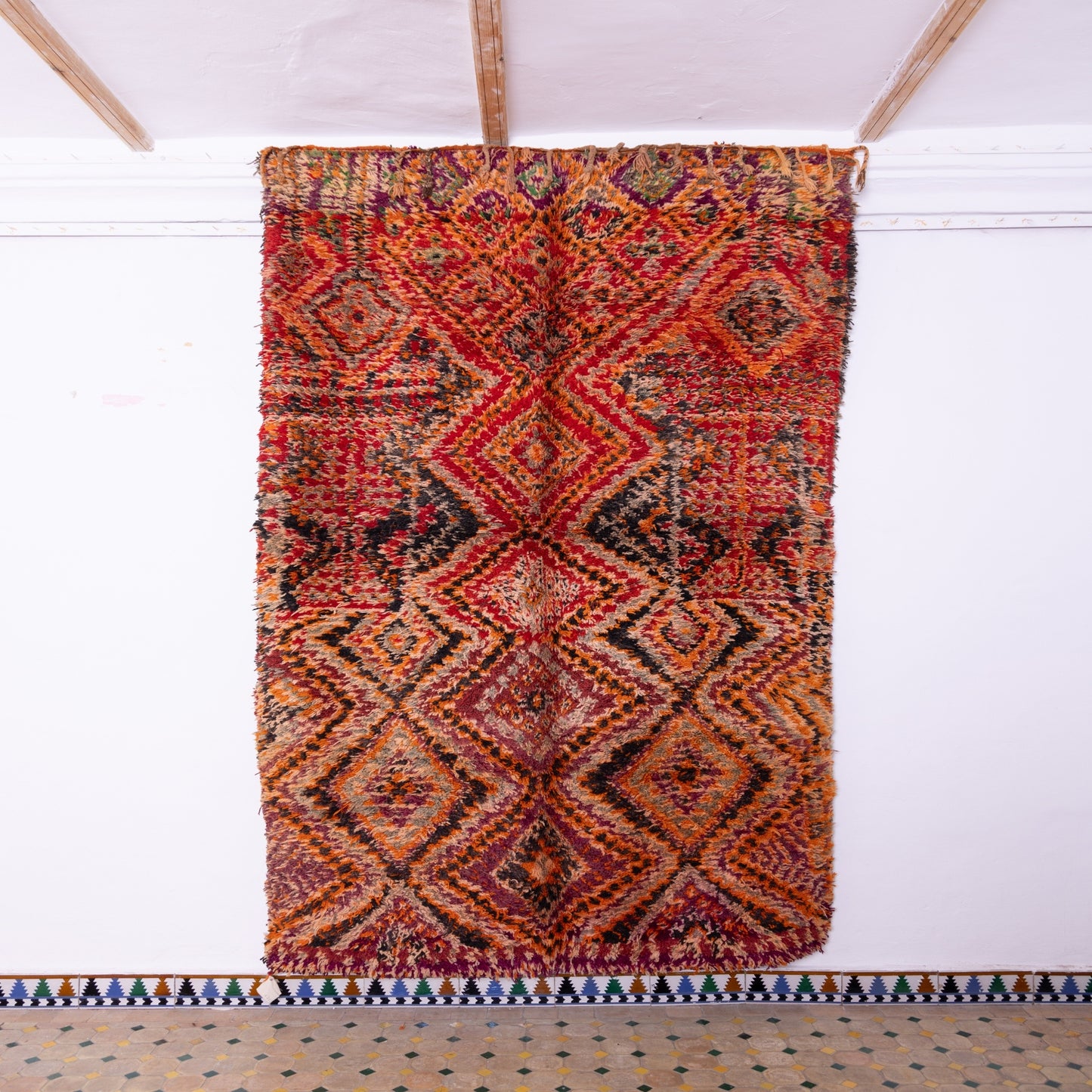 Vintage Beni Mguild Zayane Rug – 100% Wool, Handwoven Berber Rug from Morocco