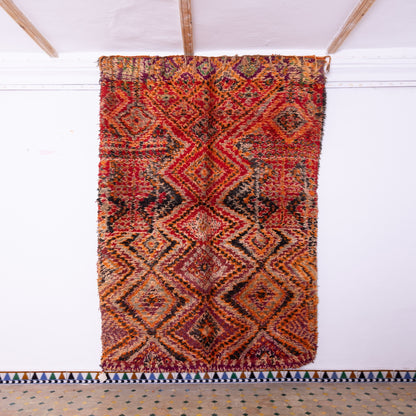 Vintage Beni Mguild Zayane Rug – 100% Wool, Handwoven Berber Rug from Morocco