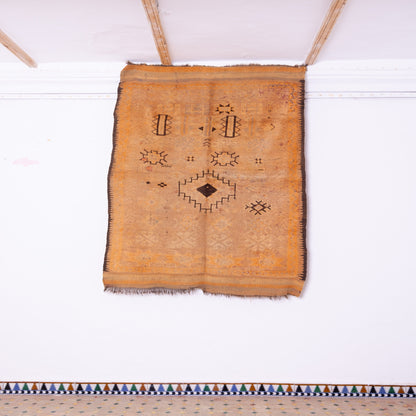 Vintage Moroccan Rehamna Rug – Handwoven Wool Tribal Elegance ; 7,38 ft / 4,92