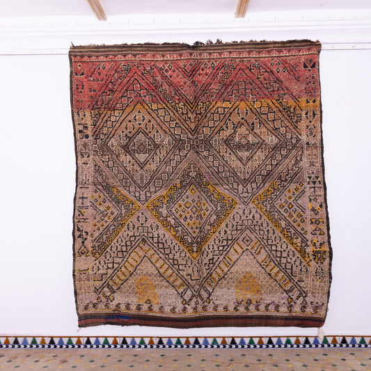 Vintage Beni Mguild Zayane Rug – 100% Wool, Handwoven Berber Rug from Morocco