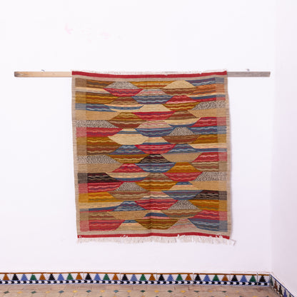 Handmade Moroccan Akhnif Rug – Authentic Berber Wool Carpet ; 5,25 ft / 3,77 ft