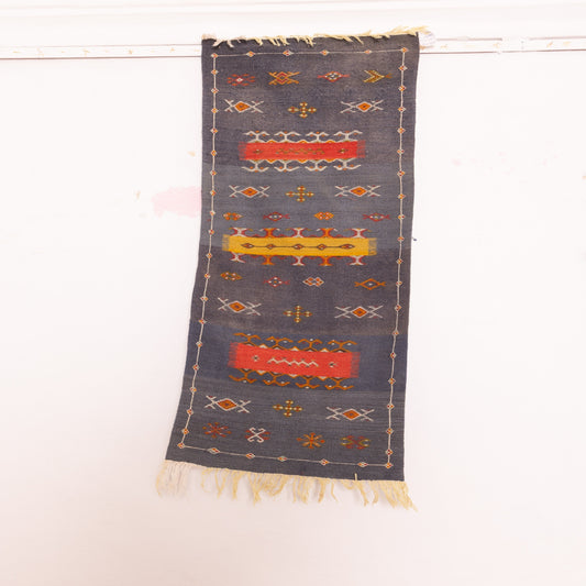 Moroccan Corridor Rug - Handwoven Runner - Traditional Amazigh Motifs