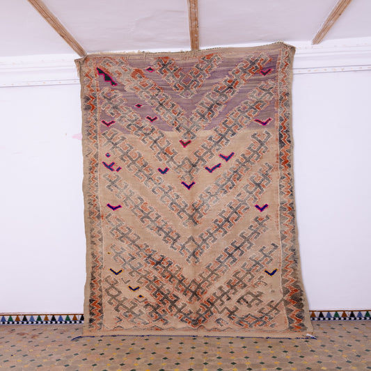 Vintage Moroccan Talsint Rug - Handwoven Berber Wool Carpet