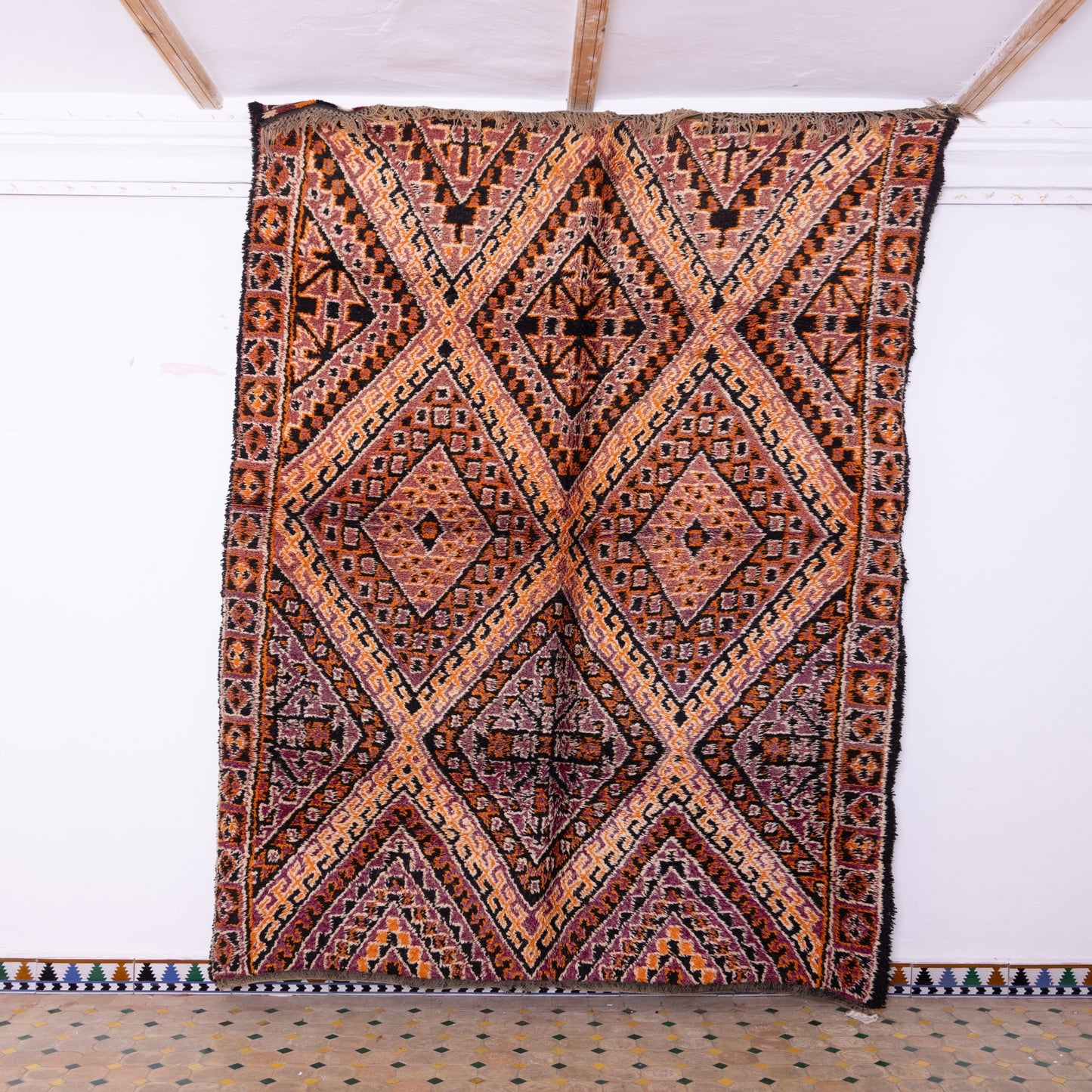 Vintage Beni Mguild Zayane Rug – 100% Wool, Handwoven Berber Rug from Morocco