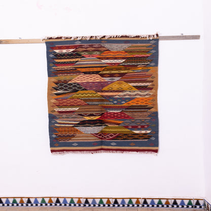 Handwoven Moroccan Akhnif Rug – A Bohemian Masterpiece ; 4,76 ft / 3,44 ft