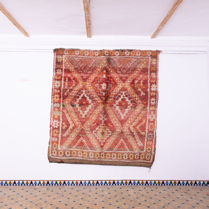 Vintage Moroccan Boujad Rug – Handmade Wool Berber Carpet