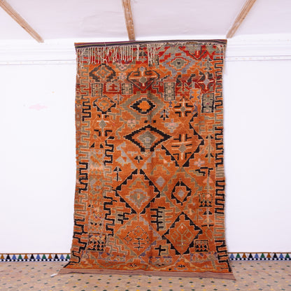 Vintage Moroccan Talsint Rug | Handwoven Berber Wool Carpet ; 12,63 ft / 5,58 ft