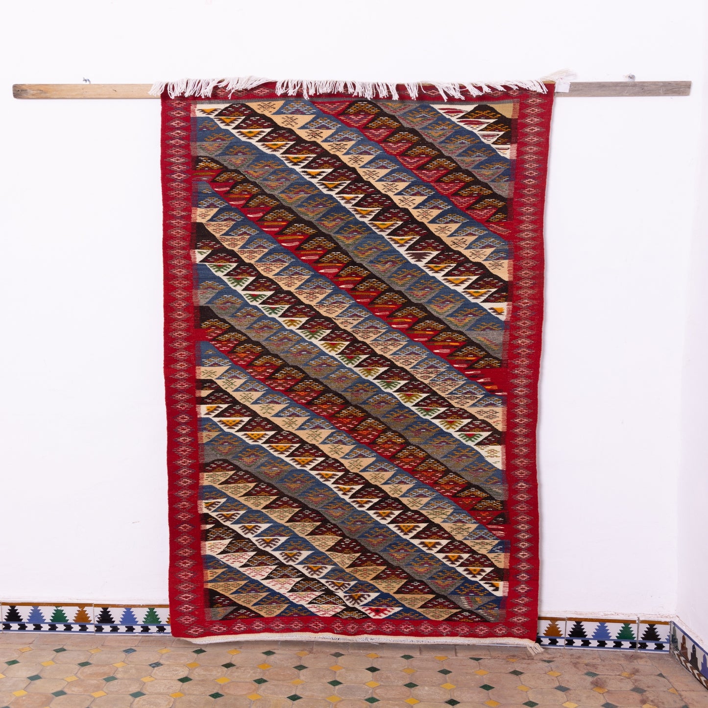 Authentic Moroccan Akhnif Rug – Handwoven Berber Tapestry  ; 6,89 ft / 3,61 ft