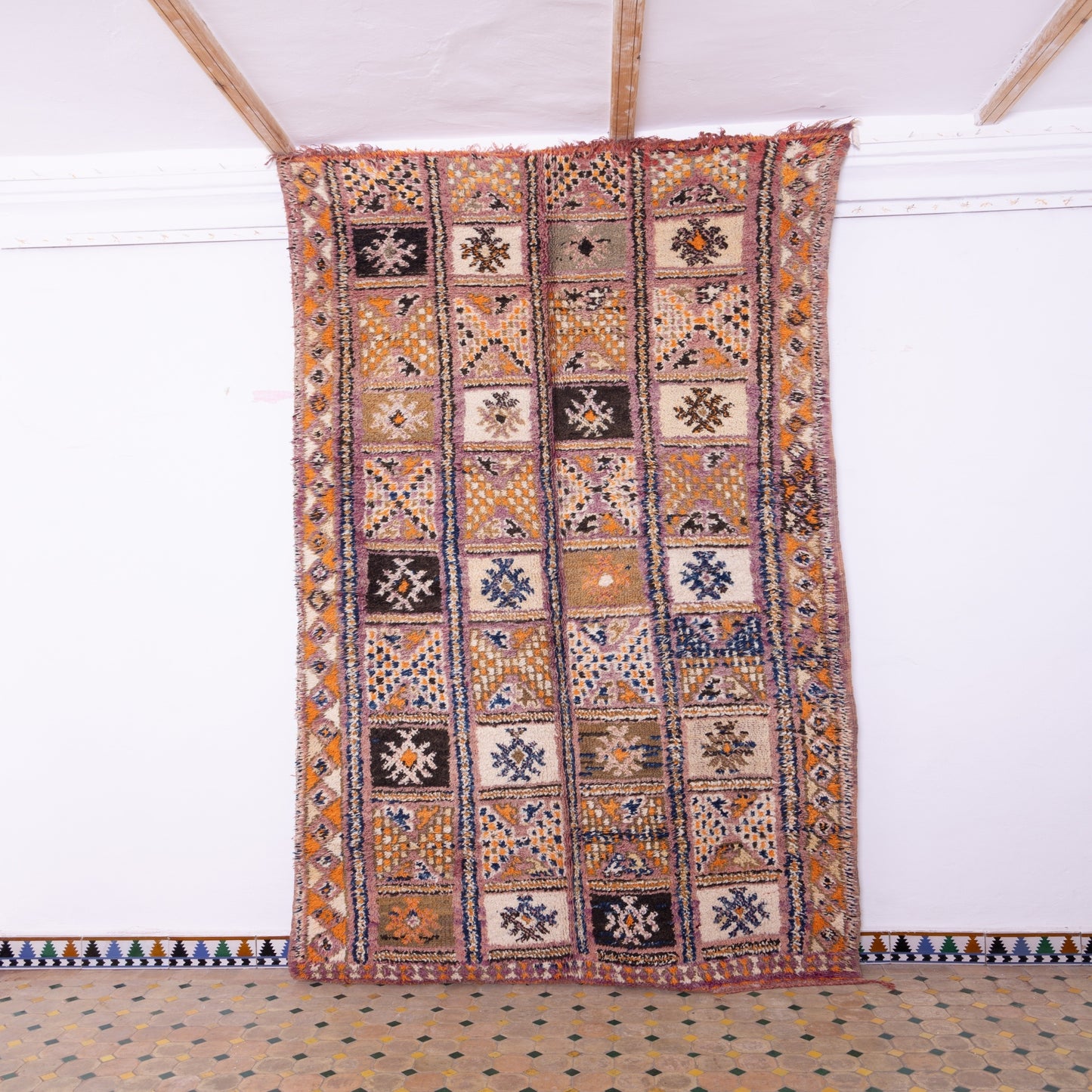 Vintage Beni Mguild Zayane Rug – 100% Wool, Handwoven Berber Rug from Morocco