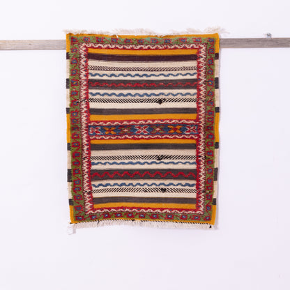 Authentic Moroccan Akhnif Rug – Amazigh Berber Handwoven Flatweave ; 3,28 ft / 1,97 ft