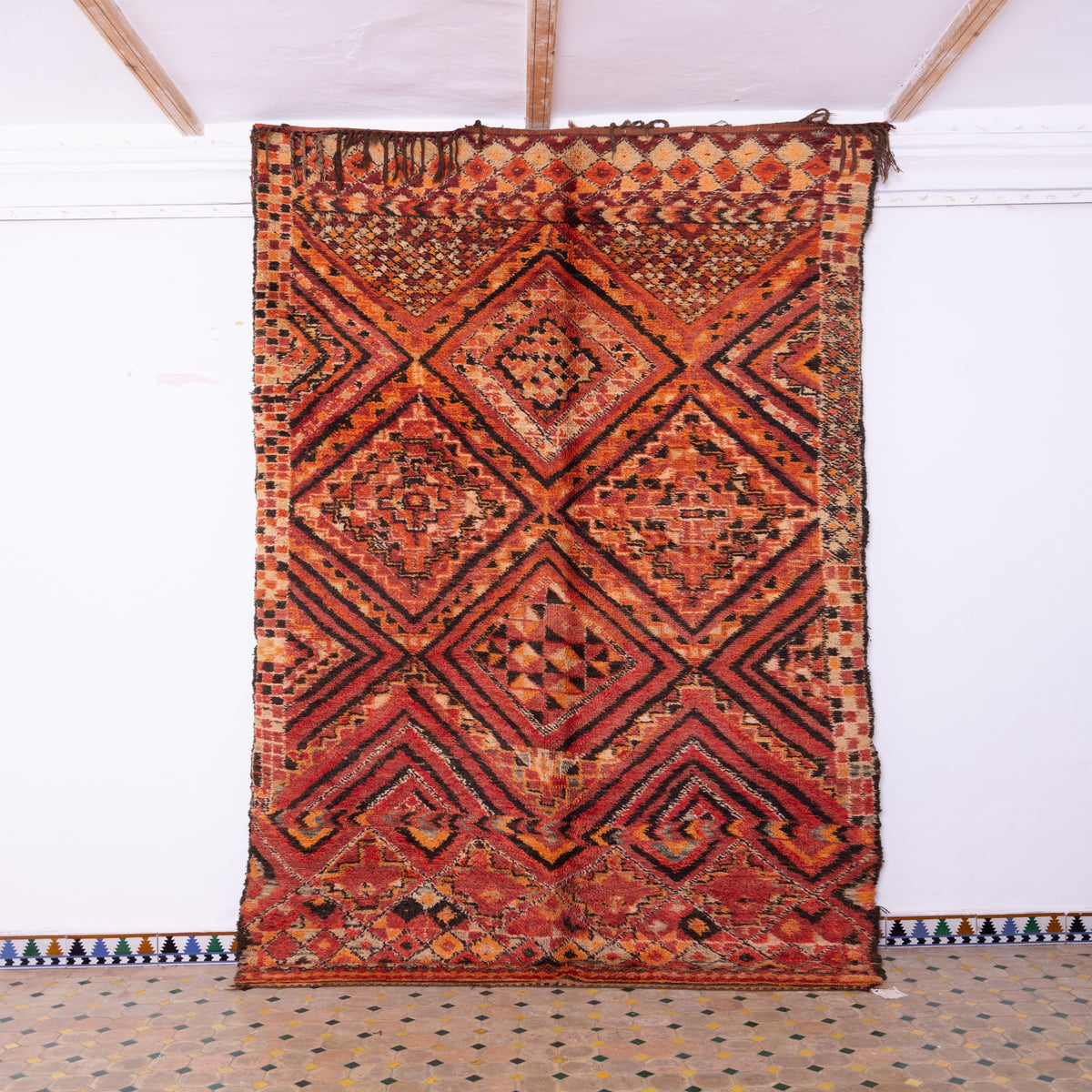 Vintage Beni Mguild Zayane Rug – 100% Wool, Handwoven Berber Rug from Morocco