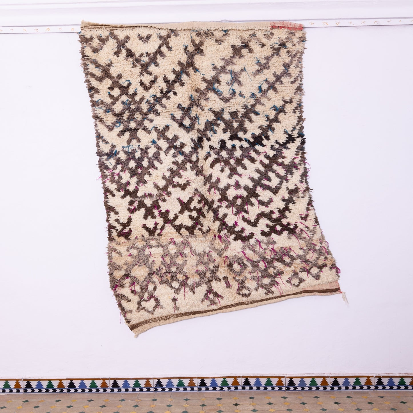 Vintage Moroccan Talsint Rug | Handwoven Wool Berber Carpet ; 8,04 ft / 4,43 ft