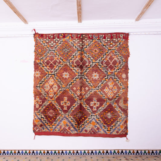 Vintage Beni Mguild Zayane Rug – Authentic Handwoven Moroccan Wool Carpet