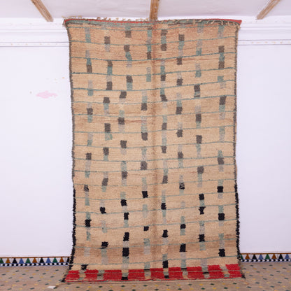 Vintage Moroccan Talsint Rug | Handwoven Geometric Wool Carpet ; 12,30 ft / 5,58 ft