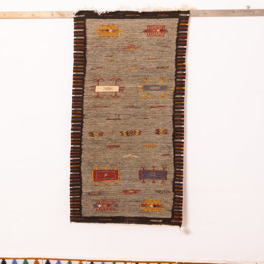 Moroccan Corridor Rug - Handwoven Runner - Desert Symbolism Design