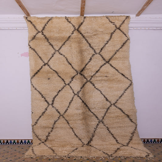 Handwoven Moroccan Beni Ourain Rug – Authentic Berber Wool Carpet