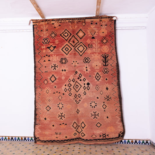 Vintage Moroccan Rehamna Rug – Handwoven Tribal Berber Carpet