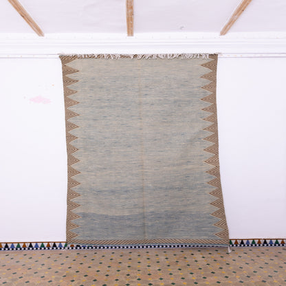 Handwoven Moroccan Akhnif Rug – Artisan Wool & Cotton Carpet ; 10,01 ft / 6,07 ft