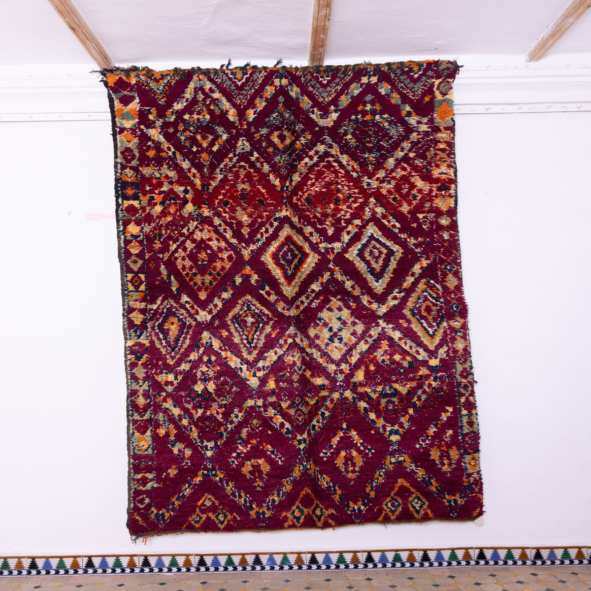 Vintage Beni Mguild Zayane Rug – 100% Wool, Handwoven Berber Rug from Morocco