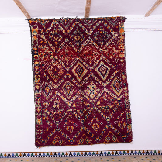 Vintage Beni Mguild Zayane Rug – 100% Wool, Handwoven Berber Rug from Morocco