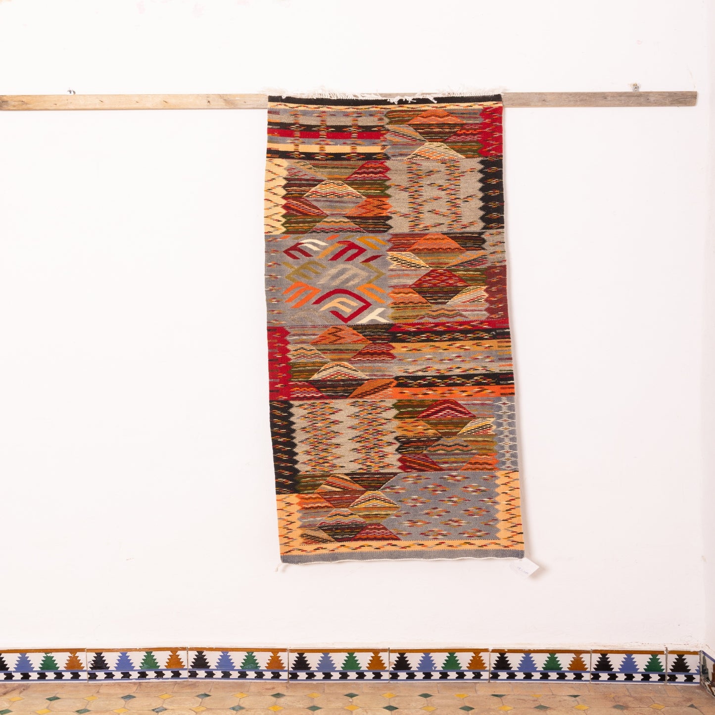 Moroccan Corridor Rug - Handwoven Runner - Eclectic Tribal Patchwork